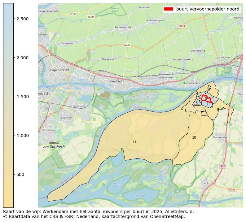 Afbeelding van de buurt Vervoornepolder noord op de kaart.