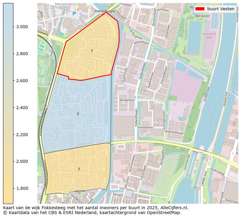 Afbeelding van de buurt Vesten op de kaart.