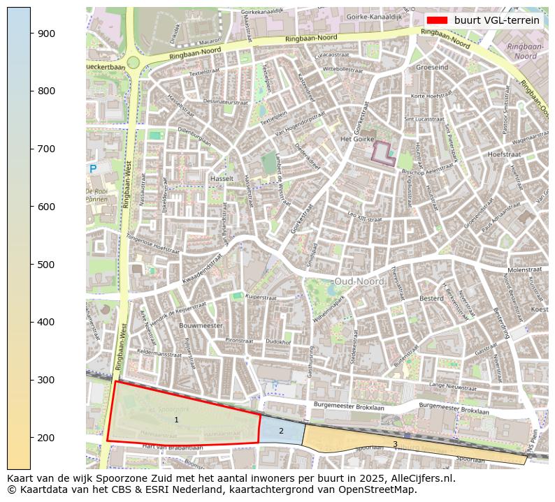 Afbeelding van de buurt VGL-terrein op de kaart.