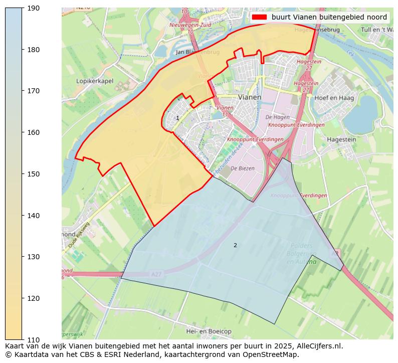 Afbeelding van de buurt Vianen buitengebied noord op de kaart.