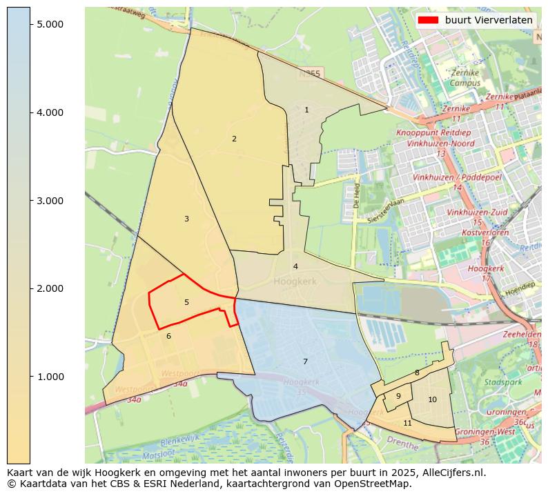 Afbeelding van de buurt Vierverlaten op de kaart.
