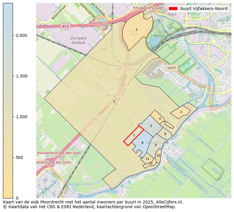 Afbeelding van de buurt Vijfakkers-Noord op de kaart.