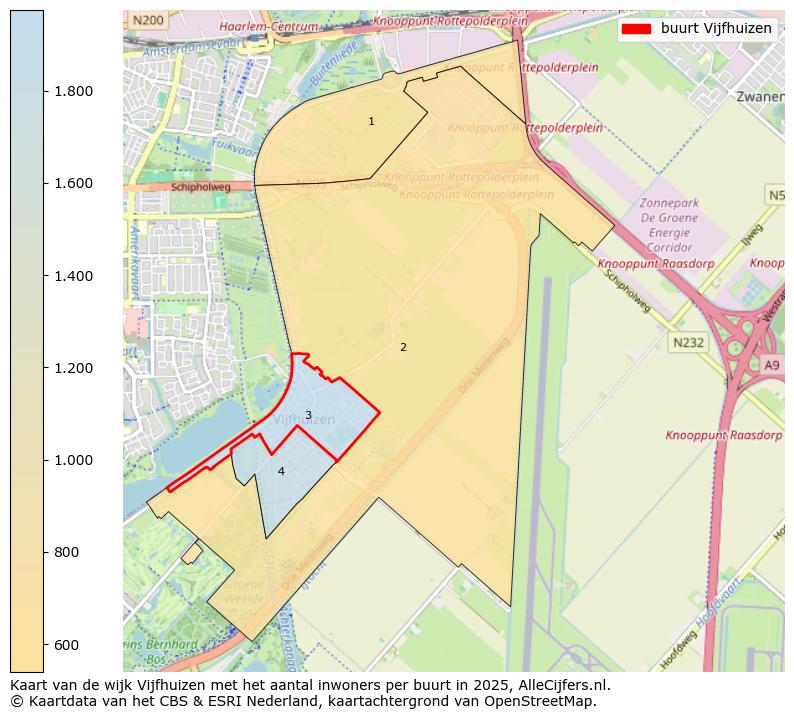Afbeelding van de buurt Vijfhuizen op de kaart.