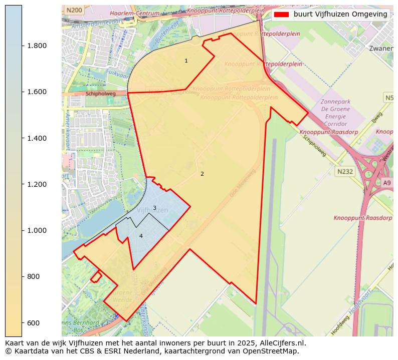 Afbeelding van de buurt Vijfhuizen Omgeving op de kaart.