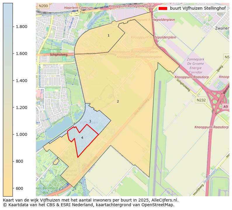 Afbeelding van de buurt Vijfhuizen Stellinghof op de kaart.