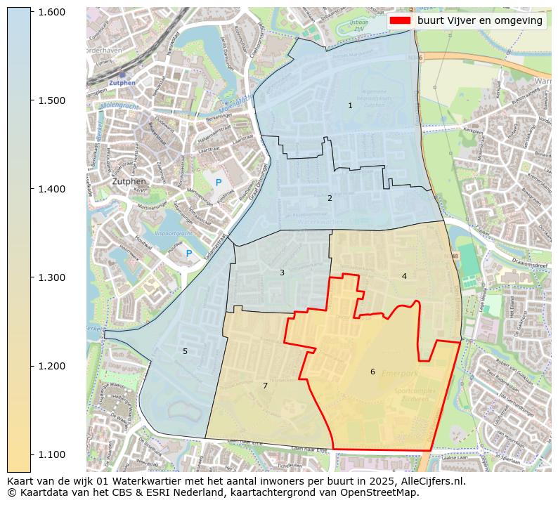 Afbeelding van de buurt Vijver en omgeving op de kaart.