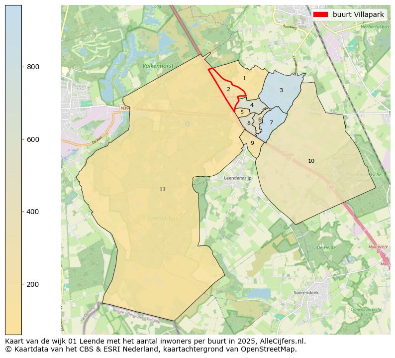 Afbeelding van de buurt Villapark op de kaart.