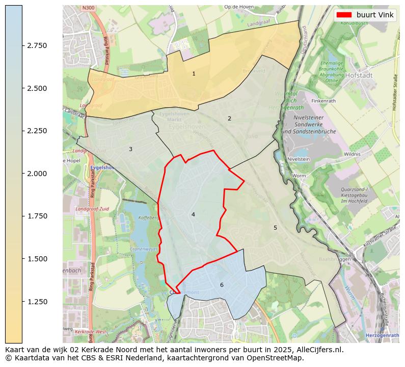 Afbeelding van de buurt Vink op de kaart.