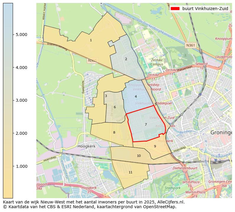 Afbeelding van de buurt Vinkhuizen-Zuid op de kaart.