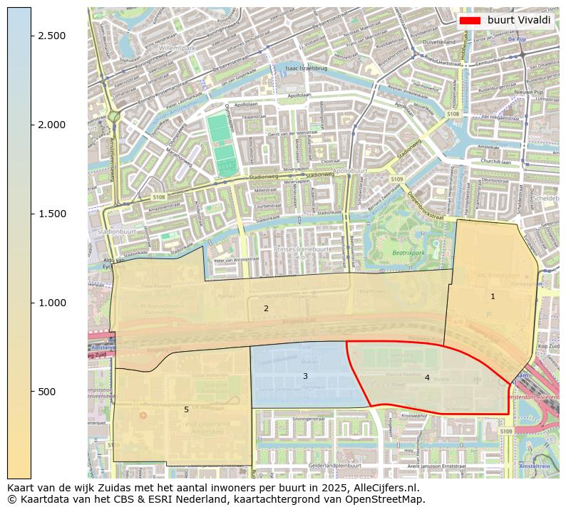 Afbeelding van de buurt Vivaldi op de kaart.