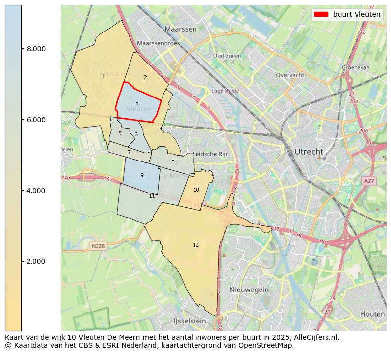 Afbeelding van de buurt Vleuten op de kaart.
