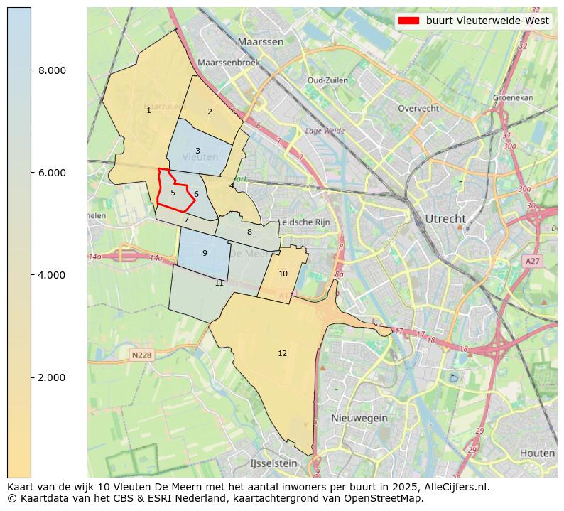Afbeelding van de buurt Vleuterweide-West op de kaart.