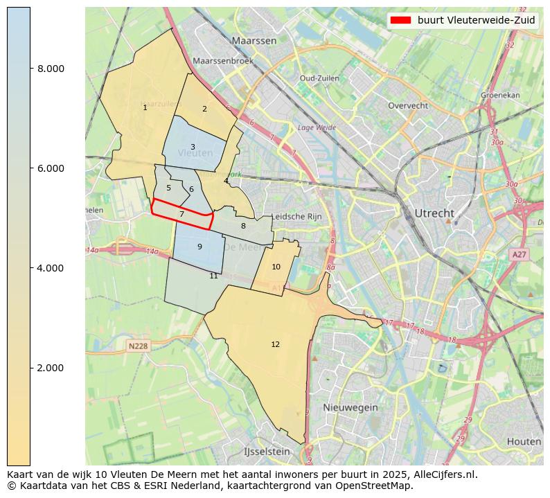 Afbeelding van de buurt Vleuterweide-Zuid op de kaart.