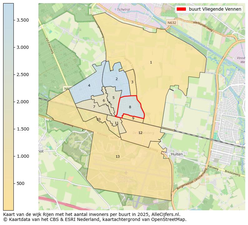 Afbeelding van de buurt Vliegende Vennen op de kaart.