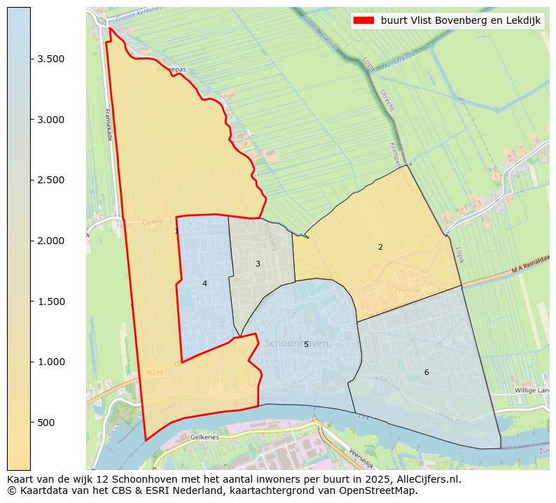 Afbeelding van de buurt Vlist Bovenberg en Lekdijk op de kaart.
