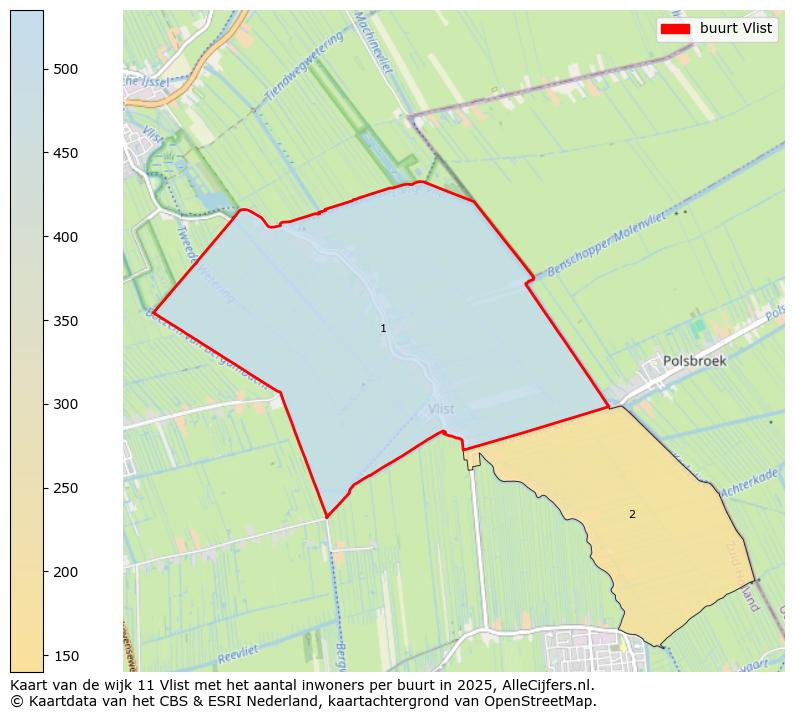 Afbeelding van de buurt Vlist op de kaart.