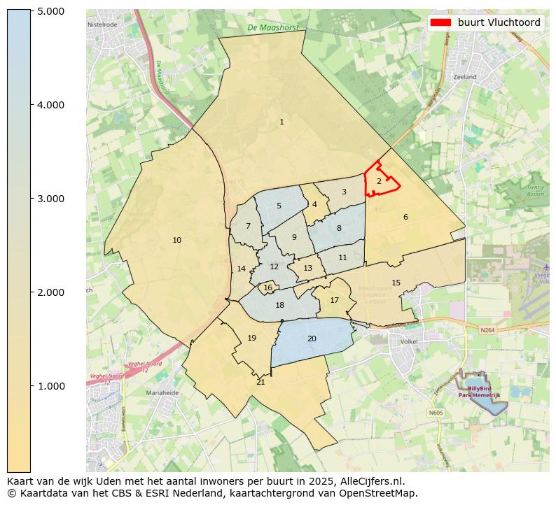 Afbeelding van de buurt Vluchtoord op de kaart.
