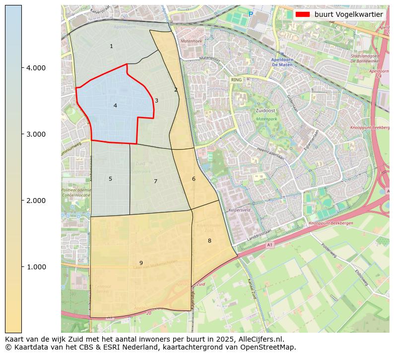 Afbeelding van de buurt Vogelkwartier op de kaart.