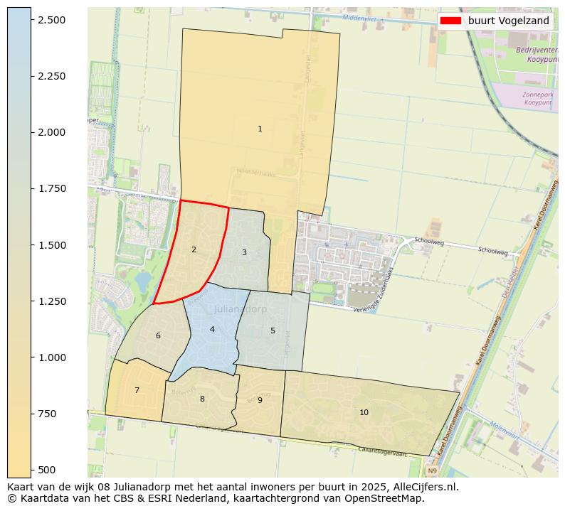 Afbeelding van de buurt Vogelzand op de kaart.