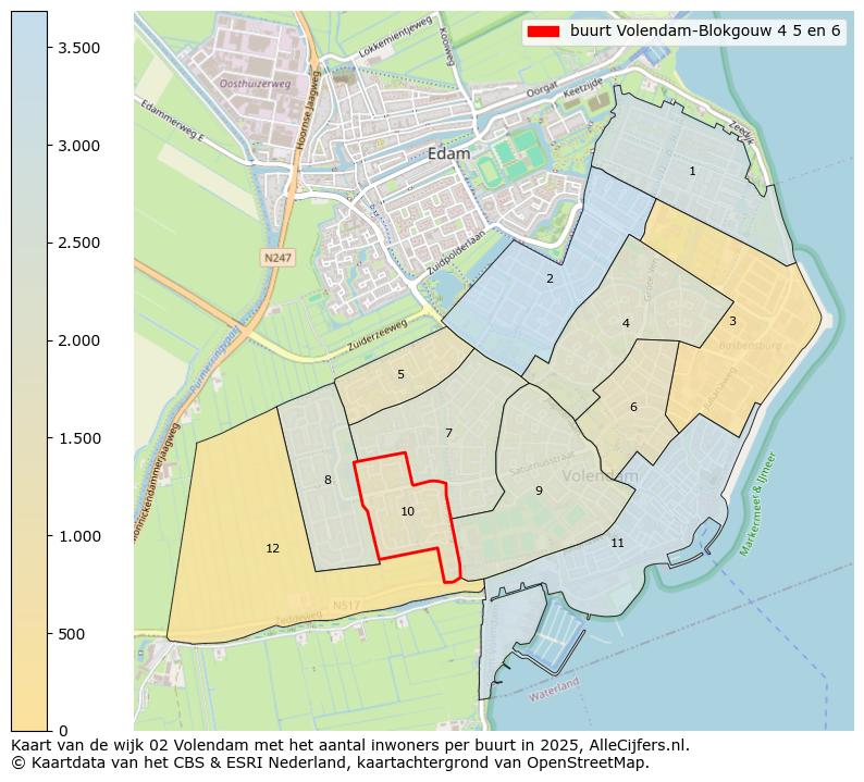 Afbeelding van de buurt Volendam-Blokgouw 4 5 en 6 op de kaart.
