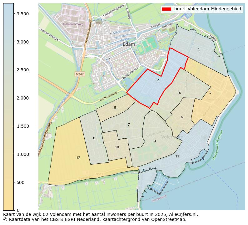 Afbeelding van de buurt Volendam-Middengebied op de kaart.
