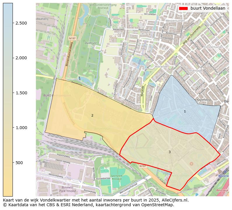 Afbeelding van de buurt Vondellaan op de kaart.