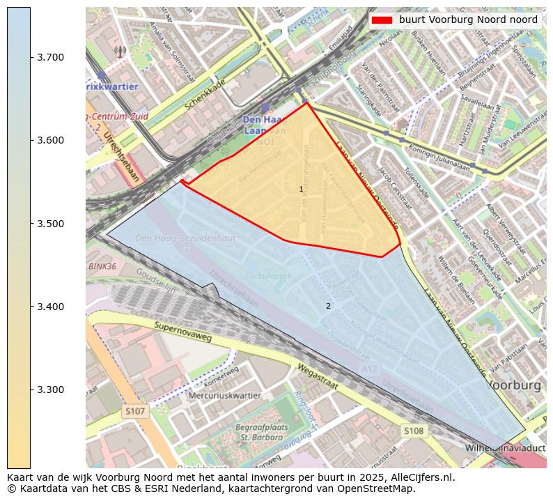 Afbeelding van de buurt Voorburg Noord noord op de kaart.
