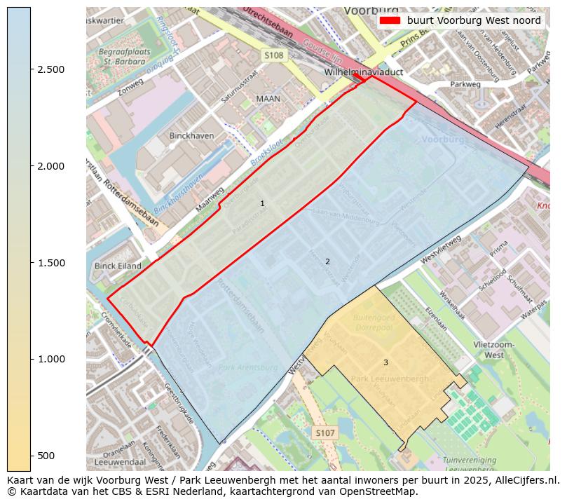 Afbeelding van de buurt Voorburg West noord op de kaart.
