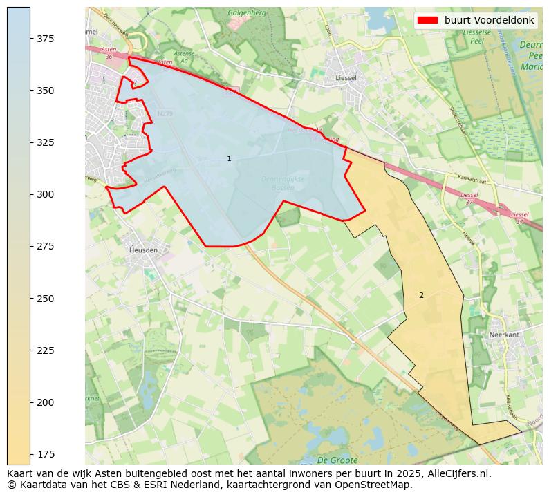 Afbeelding van de buurt Voordeldonk op de kaart.