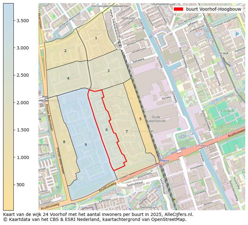 Afbeelding van de buurt Voorhof-Hoogbouw op de kaart.