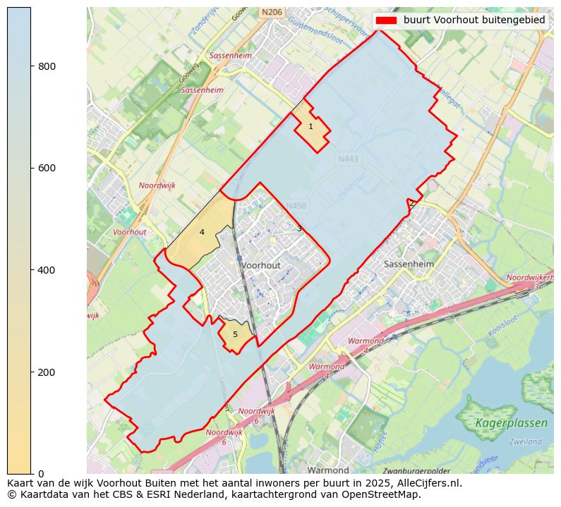 Afbeelding van de buurt Voorhout buitengebied op de kaart.