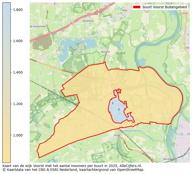 Afbeelding van de buurt Voorst Buitengebied op de kaart.