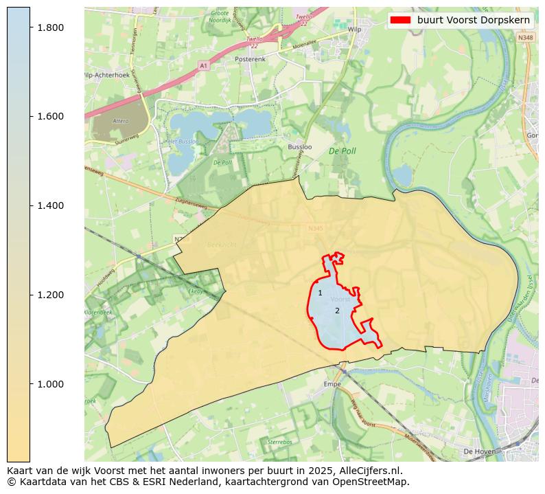 Afbeelding van de buurt Voorst Dorpskern op de kaart.