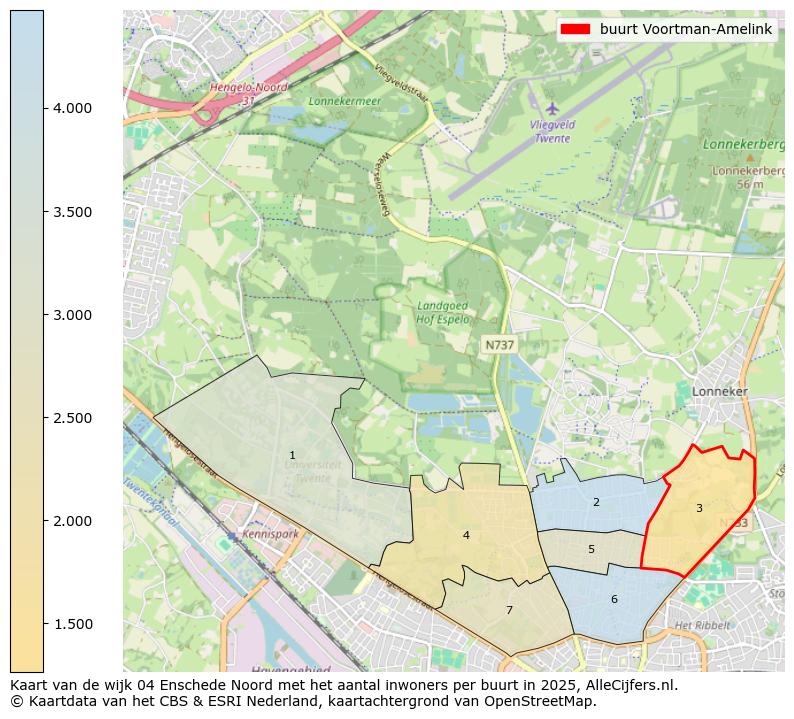 Afbeelding van de buurt Voortman-Amelink op de kaart.