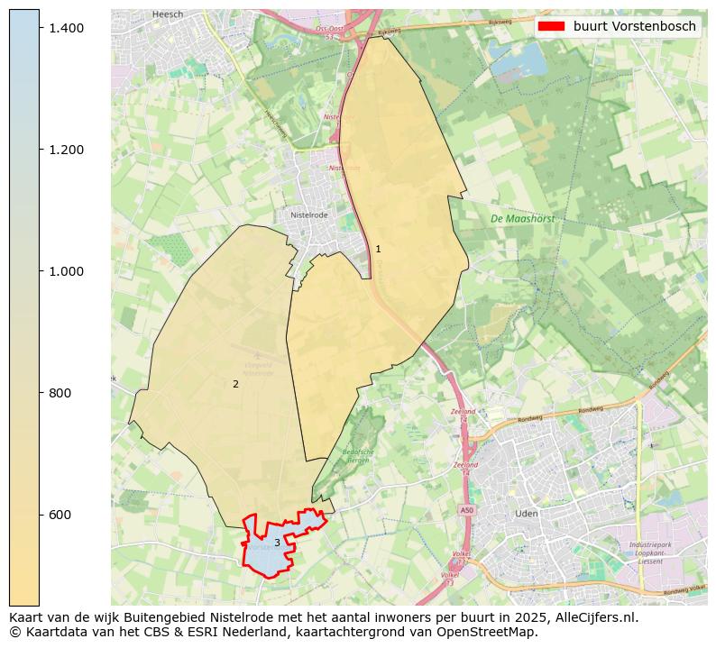 Afbeelding van de buurt Vorstenbosch op de kaart.