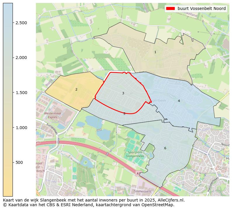 Afbeelding van de buurt Vossenbelt Noord op de kaart.