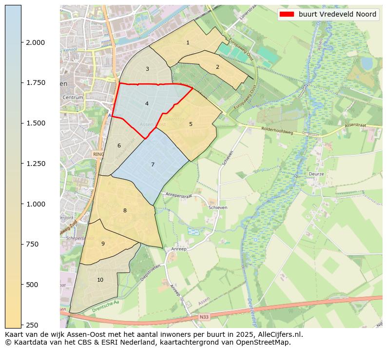 Afbeelding van de buurt Vredeveld Noord op de kaart.