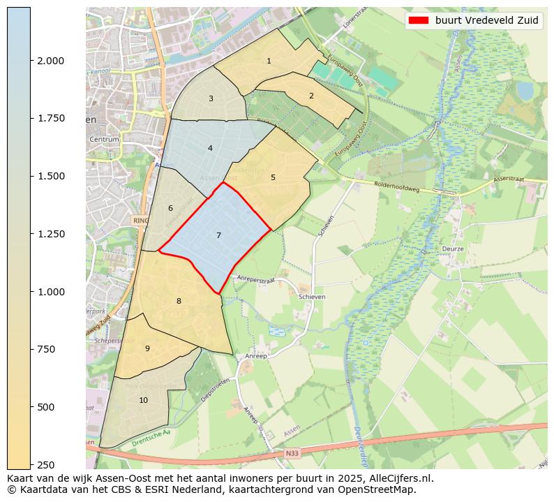 Afbeelding van de buurt Vredeveld Zuid op de kaart.