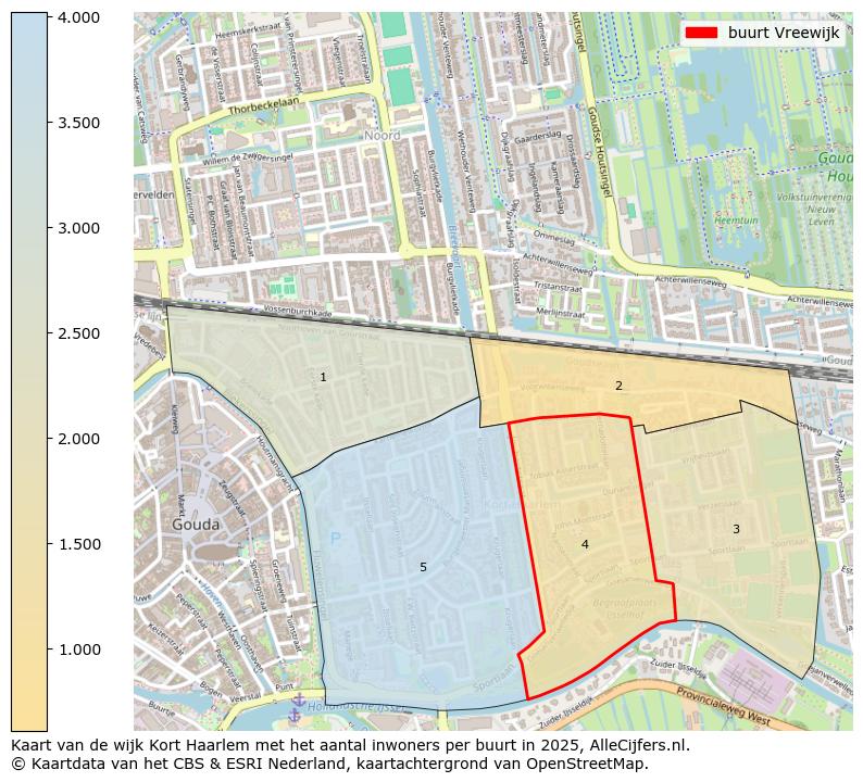 Afbeelding van de buurt Vreewijk op de kaart.
