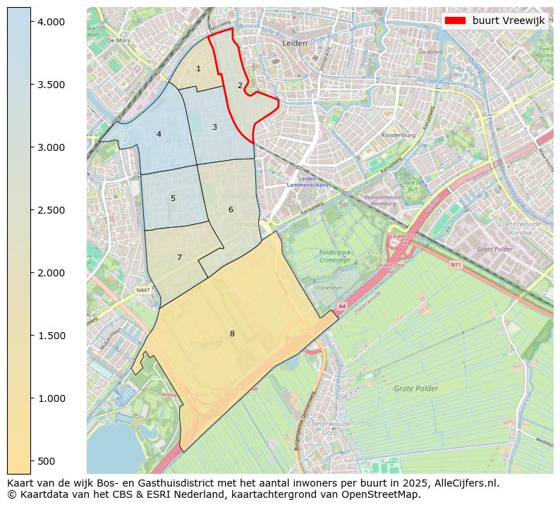 Afbeelding van de buurt Vreewijk op de kaart.