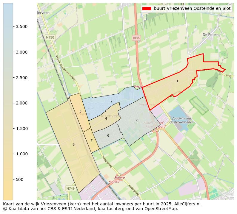 Afbeelding van de buurt Vriezenveen Oosteinde en Slot op de kaart.