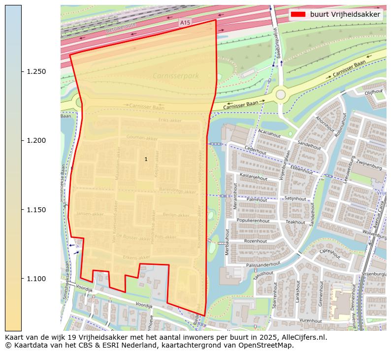 Afbeelding van de buurt Vrijheidsakker op de kaart.