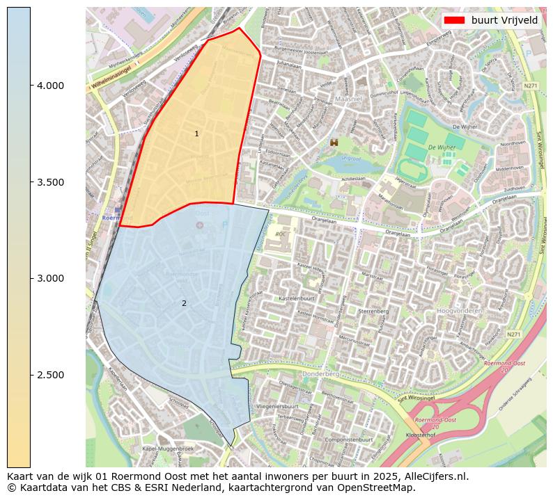 Afbeelding van de buurt Vrijveld op de kaart.