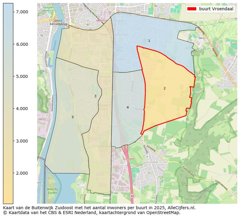 Afbeelding van de buurt Vroendaal op de kaart.
