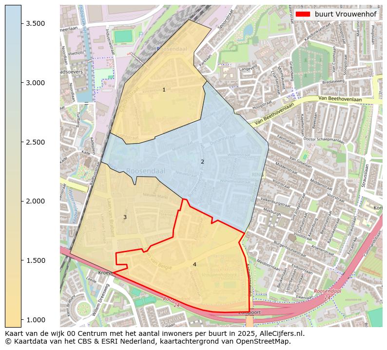 Afbeelding van de buurt Vrouwenhof op de kaart.