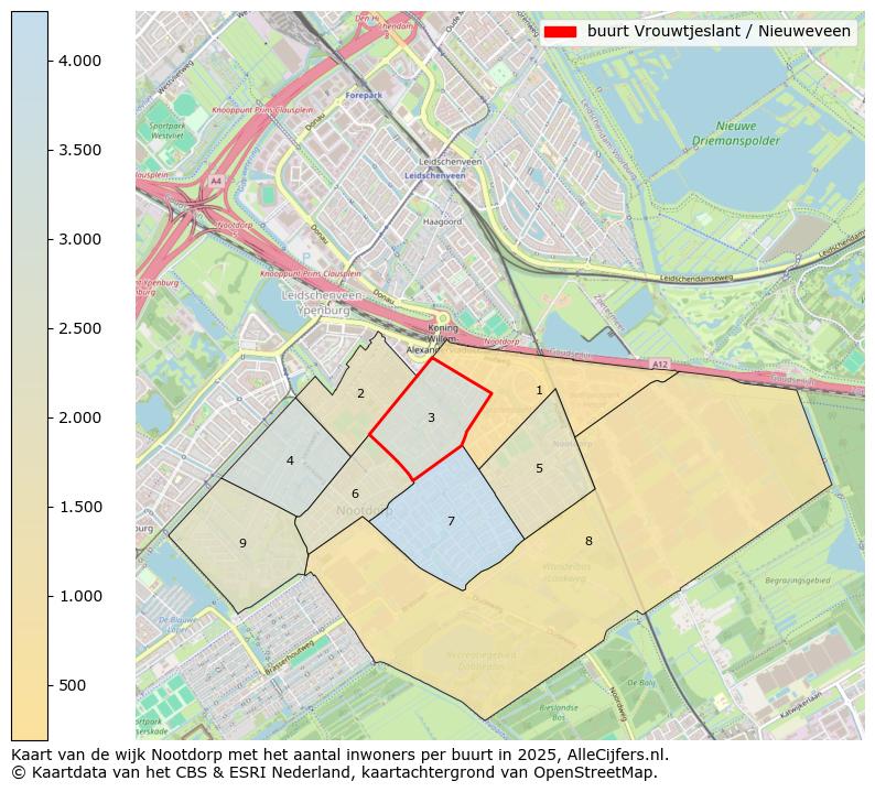 Afbeelding van de buurt Vrouwtjeslant / Nieuweveen op de kaart.