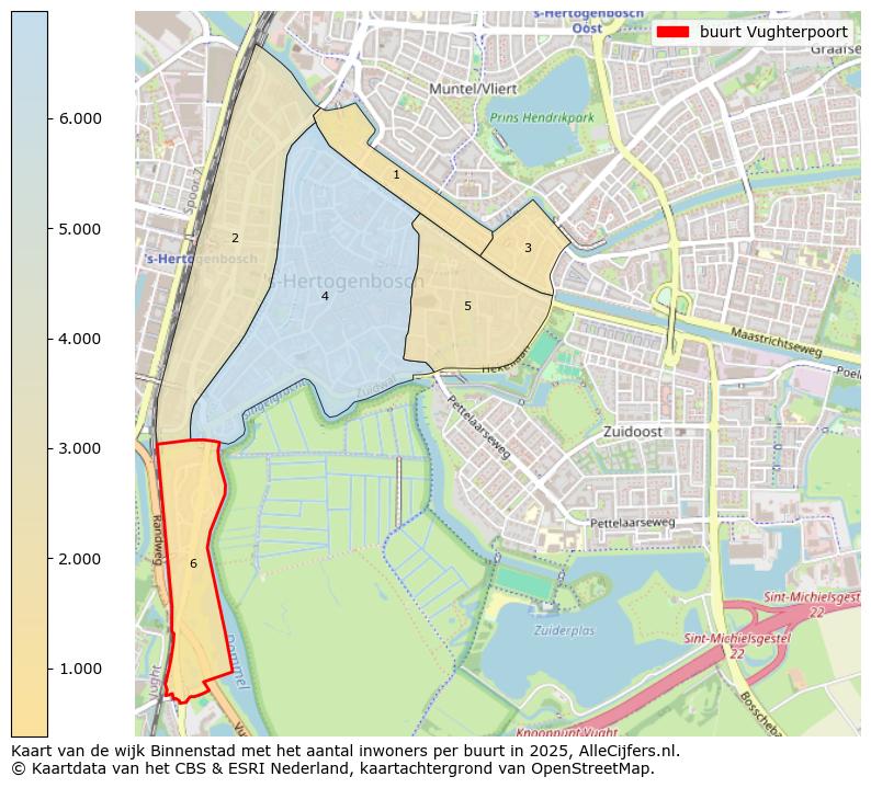 Afbeelding van de buurt Vughterpoort op de kaart.