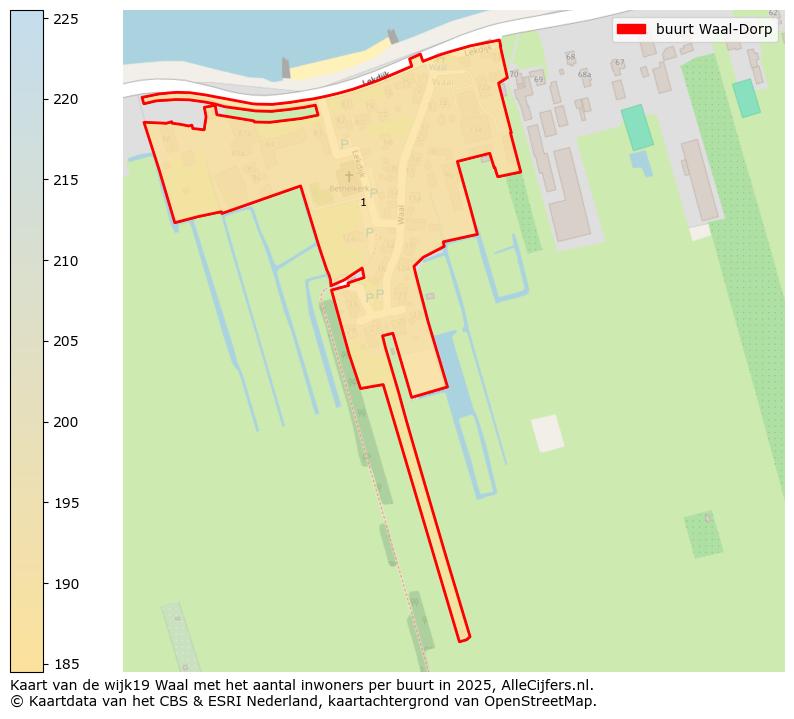 Afbeelding van de buurt Waal-Dorp op de kaart.