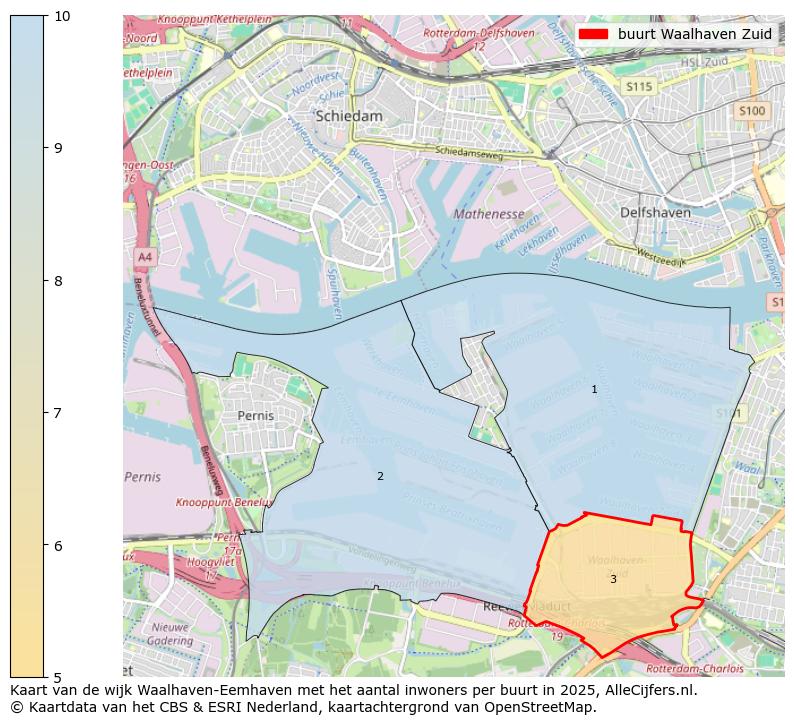 Afbeelding van de buurt Waalhaven Zuid op de kaart.