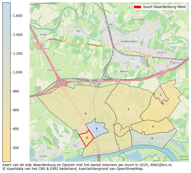 Afbeelding van de buurt Waardenburg-West op de kaart.